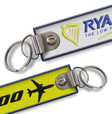 Ryanair B737-800 Crew Embroidered Keychain