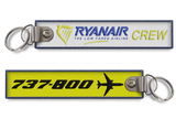 Ryanair B737-800 Crew Embroidered Keychain