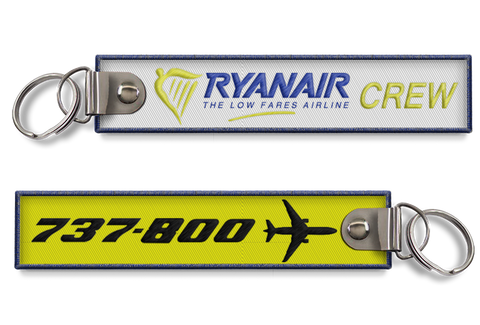 Ryanair B737-800 Crew Embroidered Keychain