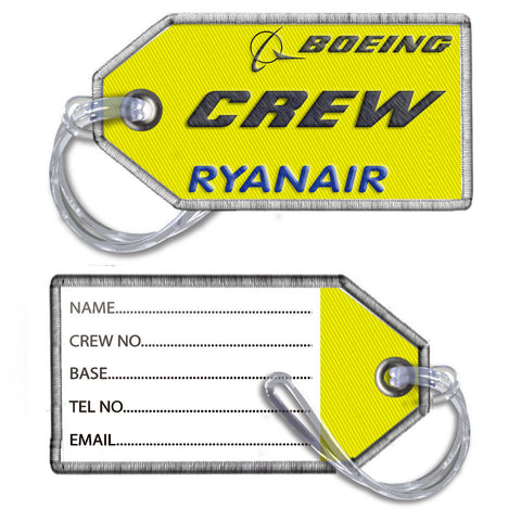 Ryanair Crew Embroidered Tag