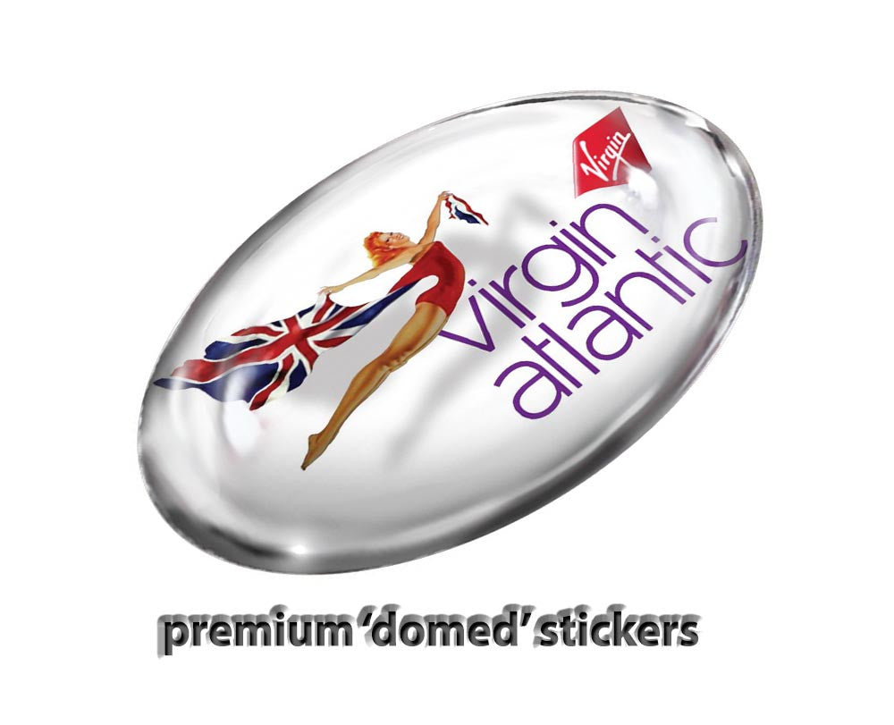 Virgin Atlantic Flying Lady Stickers-PREMIUM
